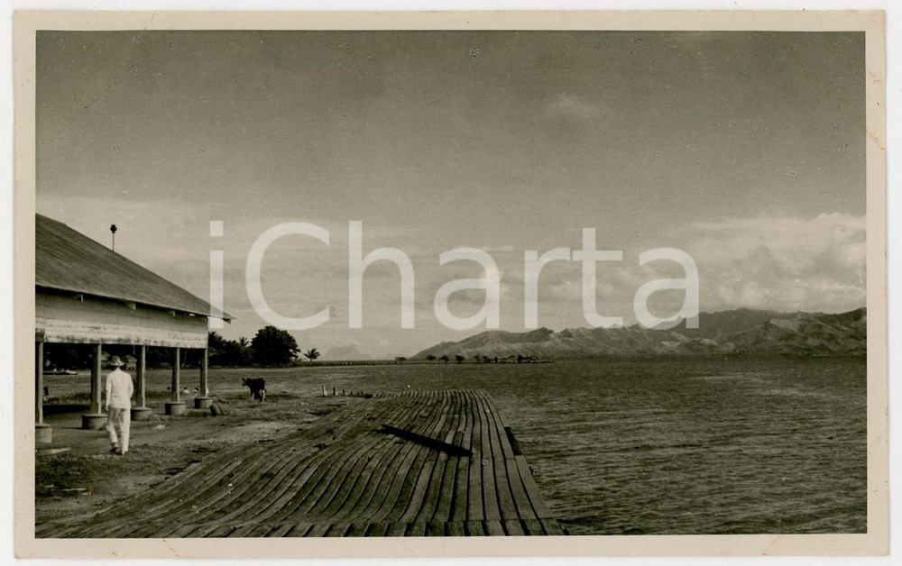 Fotografia d epoca originale 1937 Isola di TAHAA vista da RAIATEA 2  REAL PHOTO cm 13,5 x 8,5 1