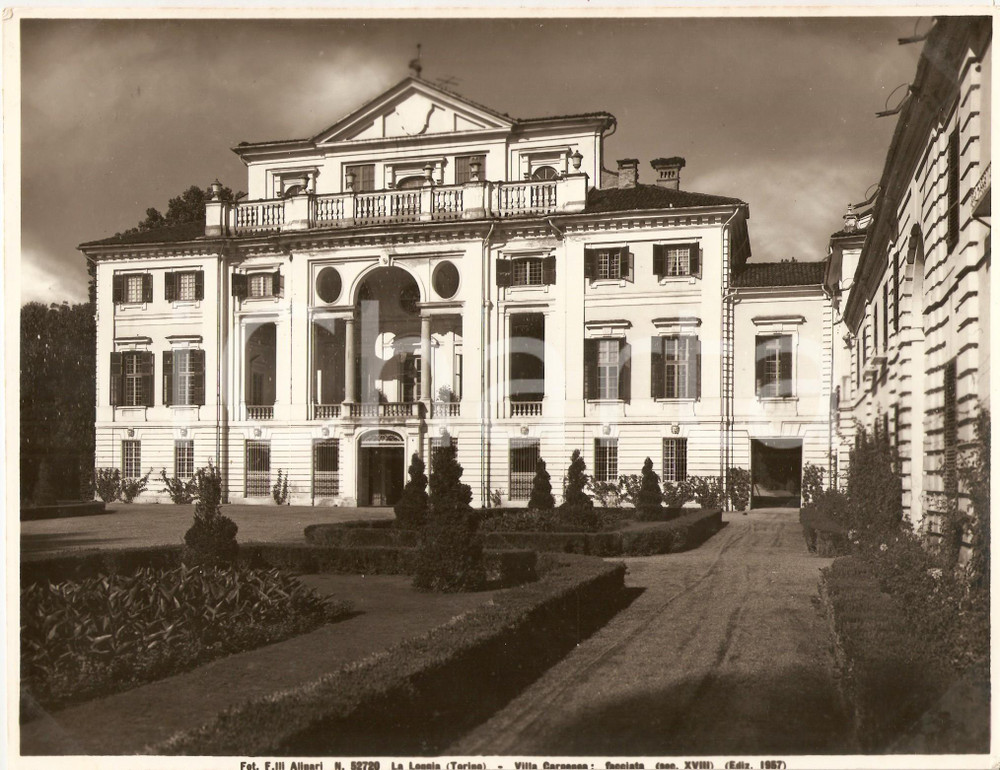 Fotografia d epoca originale 1957 LA LOGGIA Facciata di Villa Carpeneto Foto artistica ALINARI 25x20 cm 1