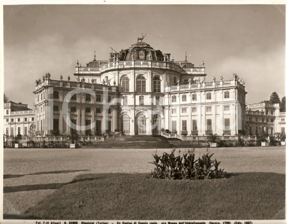 Fotografia d epoca originale 1957 NICHELINO TO Palazzina di cacca di STUPINIGI Foto artistica ALINARI 25x20 1