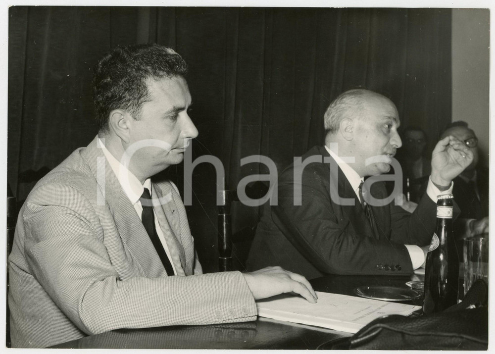 1958 ROMA Associazione Stampa Estera - Aldo MORO in conferenza stampa *Foto