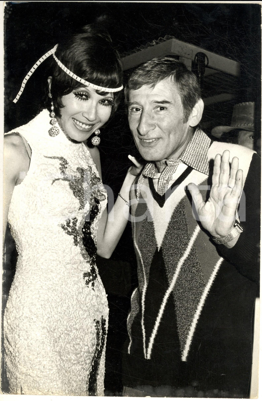 1970 ca COSTUME ITALIA Renato RASCEL con una collega al varietà *Foto 20x30