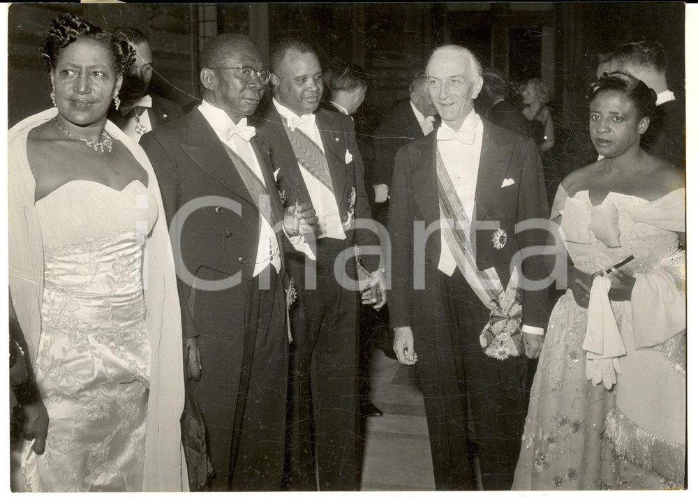 1956 ROMA Antonio SEGNI riceve William TUBMAN presidente Liberia - Foto