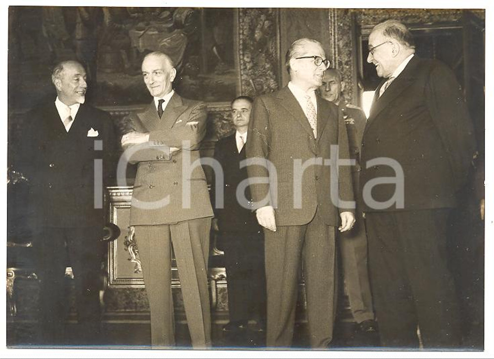 1956 ROMA Giuramento ministri Adone ZOLI Giuseppe MEDICI - Antonio SEGNI *Foto