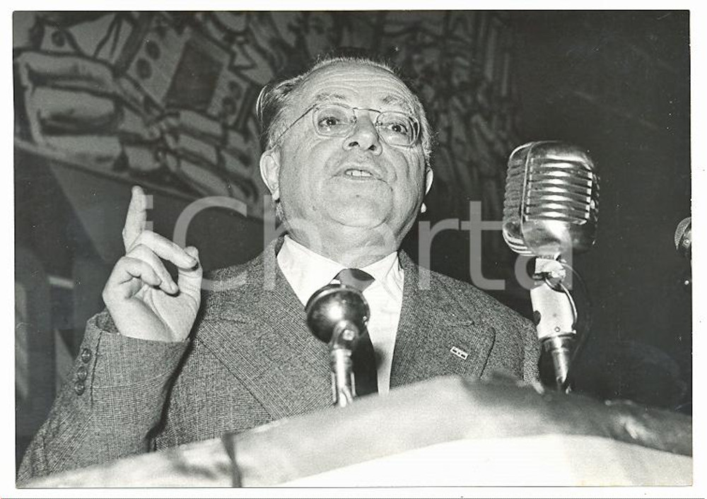 1958 ROMA - TEATRO ADRIANO Palmiro TOGLIATTI apre campagna elettorale PCI *Foto