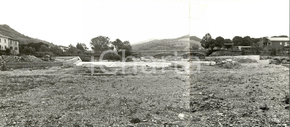 Fotografia d'epoca originale 1970 ca GODIASCO (PV) Panorama con ponte sul torrente STAFFORA *Fotografia 1