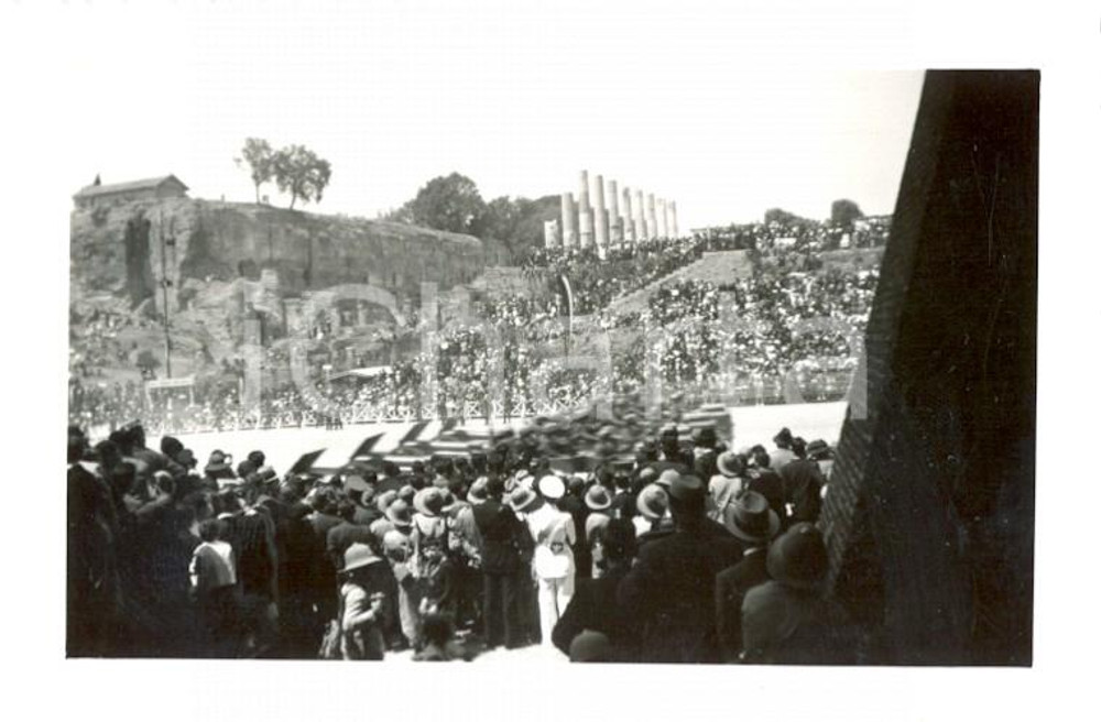 Fotografia d'epoca originale 1937 ROMA 1° Anniversario dell'Impero - Celebrazioni ai FORI IMPERIALI *Foto 6x9 1