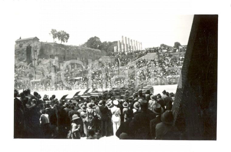 Fotografia d epoca originale 1937 ROMA 1° Anniversario dell Impero  Celebrazioni ai FORI IMPERIALI Foto 6x9 1