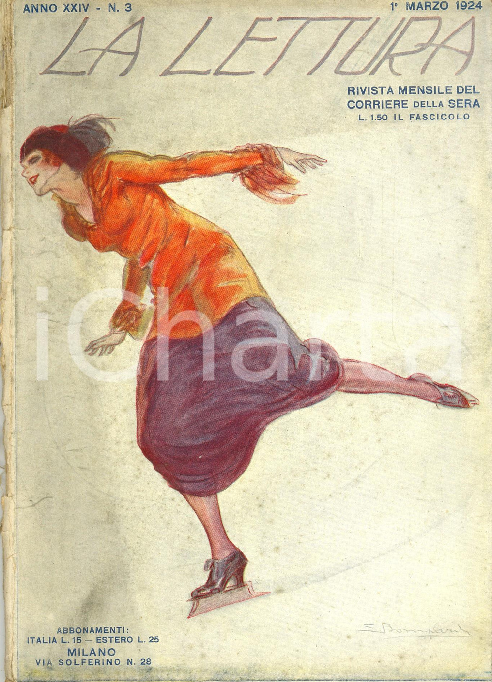 Giornale, rivista storica 1924 LA LETTURA Ettore ROMAGNOLI su NERONE di Arrigo BOITO *Anno XXIV n°3 1