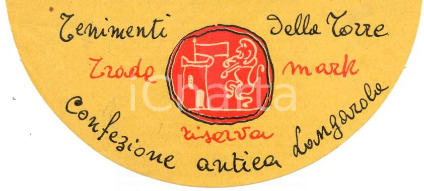 Materiale pubblicitario d’epoca 1970 ca CUNEO Tenimenti DELLA TORRE Confezione Antica Langarola ILLUSTRATA 1