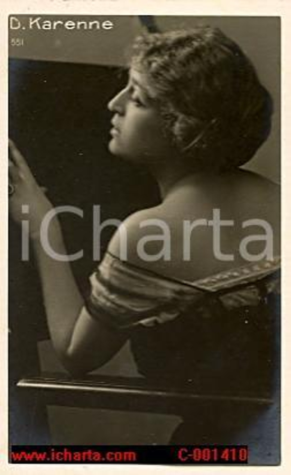 Cartolina originale da collezione 1920 ca Diana KARENNE - Attrice Cinema *Cartolina postale 1