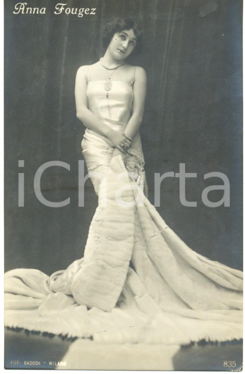 Cartolina originale da collezione 1925 ca CINEMA Anna FOUGEZ Ritratto attrice *Cartolina FP NV 1