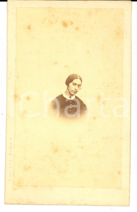 Fotografia d epoca originale 1860 ca TORINO Ritratto nobildonna Filomena CANTONO DI CEVA Foto cav. TOSTO 1