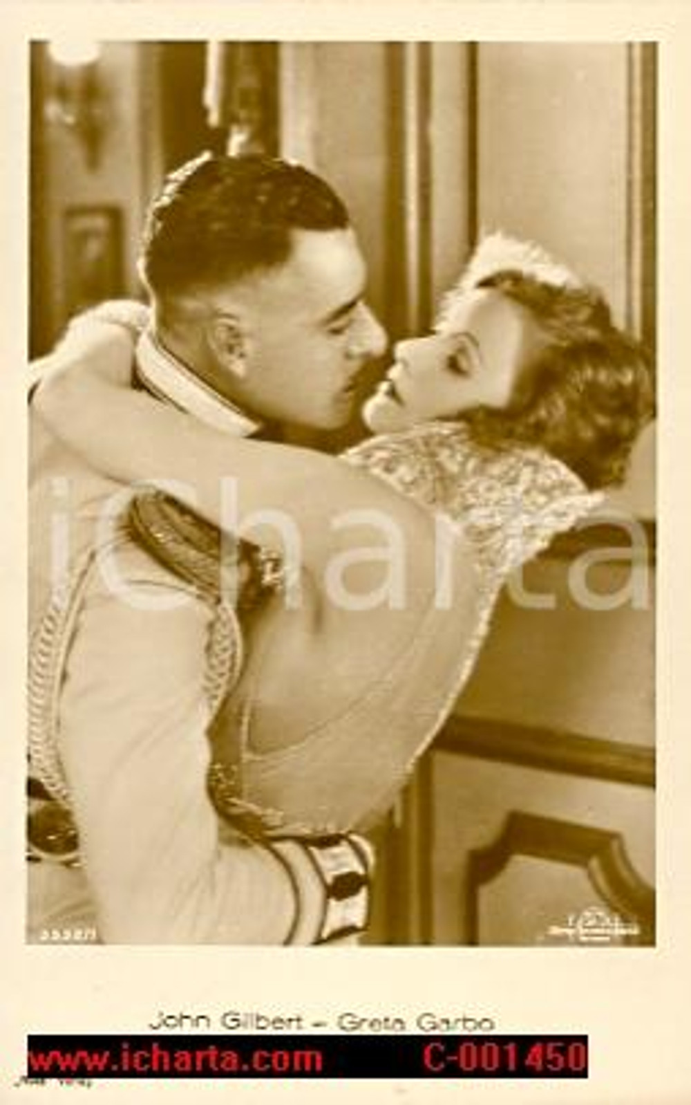 Cartolina originale da collezione 1930 ca JOHN GILBERT GRETA GARBO - Cartolina foto METRO GOLDWYN MAYER FP NV 1