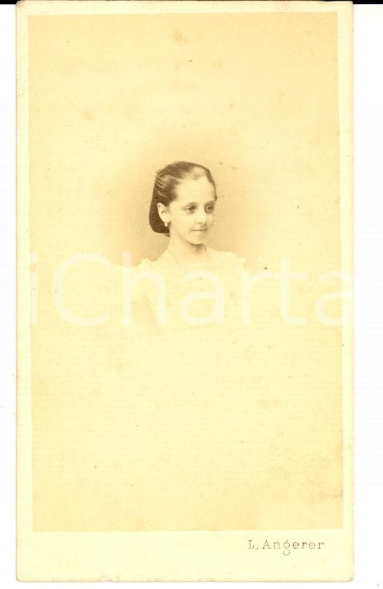 Fotografia d epoca originale 1860 WIEN Portrait of child Marie JANKOVICS VON DARUVAR Photo ANGERER 1