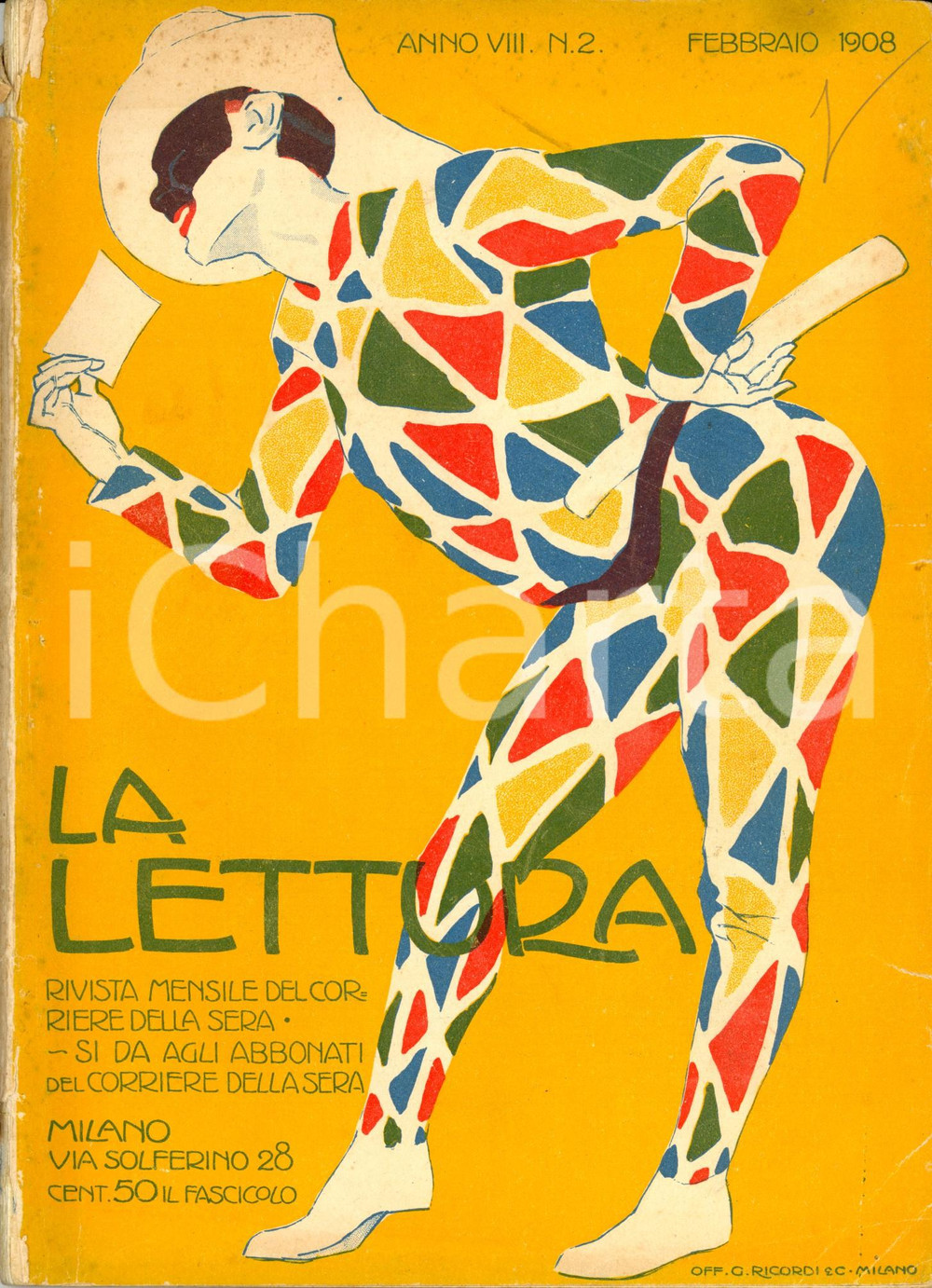 Giornale, rivista storica 1908 LA LETTURA La guglia Edmondo DE AMICIS Rivista ILLUSTRATA Anno VIII n°2 1