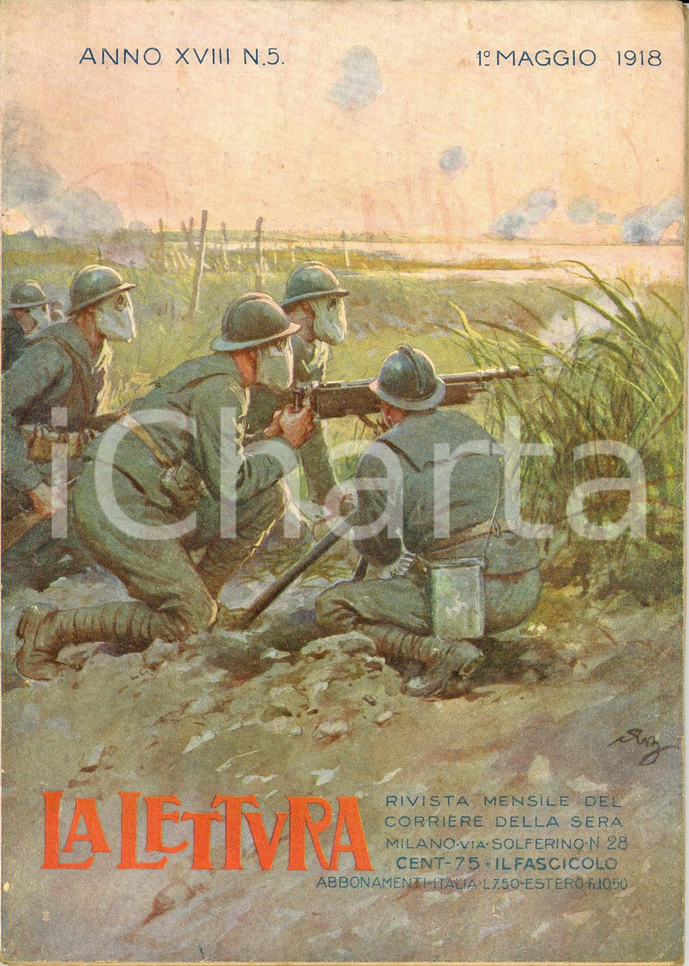 Giornale, rivista storica 1918 LA LETTURA La guerra delle caricature *Rivista ILLUSTRATA Anno XVIII nÂ°5 1