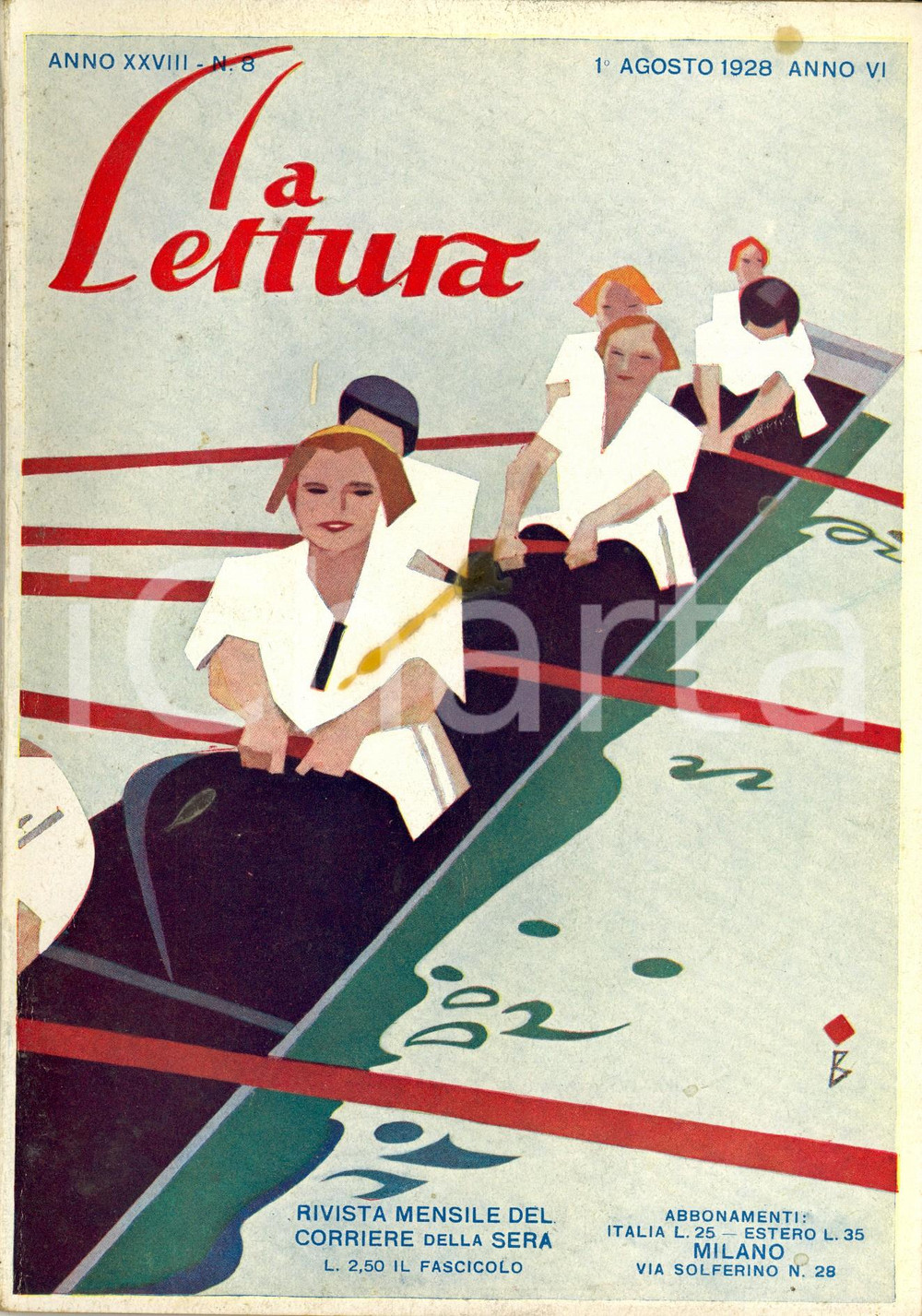 Giornale, rivista storica 1928 LA LETTURA MESSINA risorta vent'anni dopo il terremoto *Anno XXVIII n°8 1