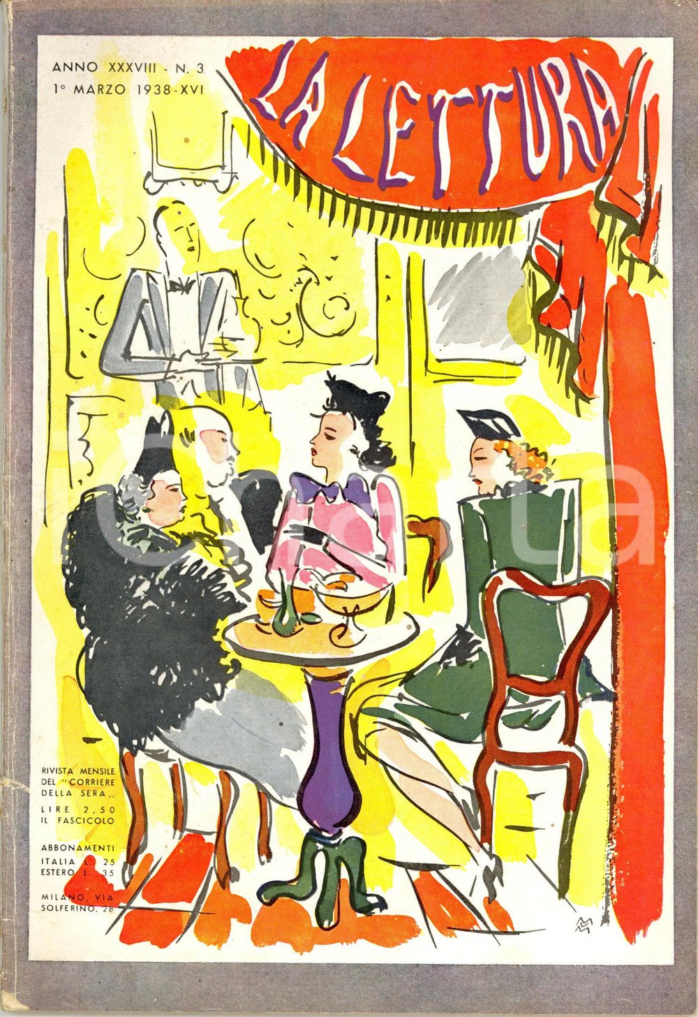 Giornale, rivista storica 1938 LA LETTURA La tomba di MARIA CRISTINA di SASSONIA Rivista Anno XXXVIII n°3 1