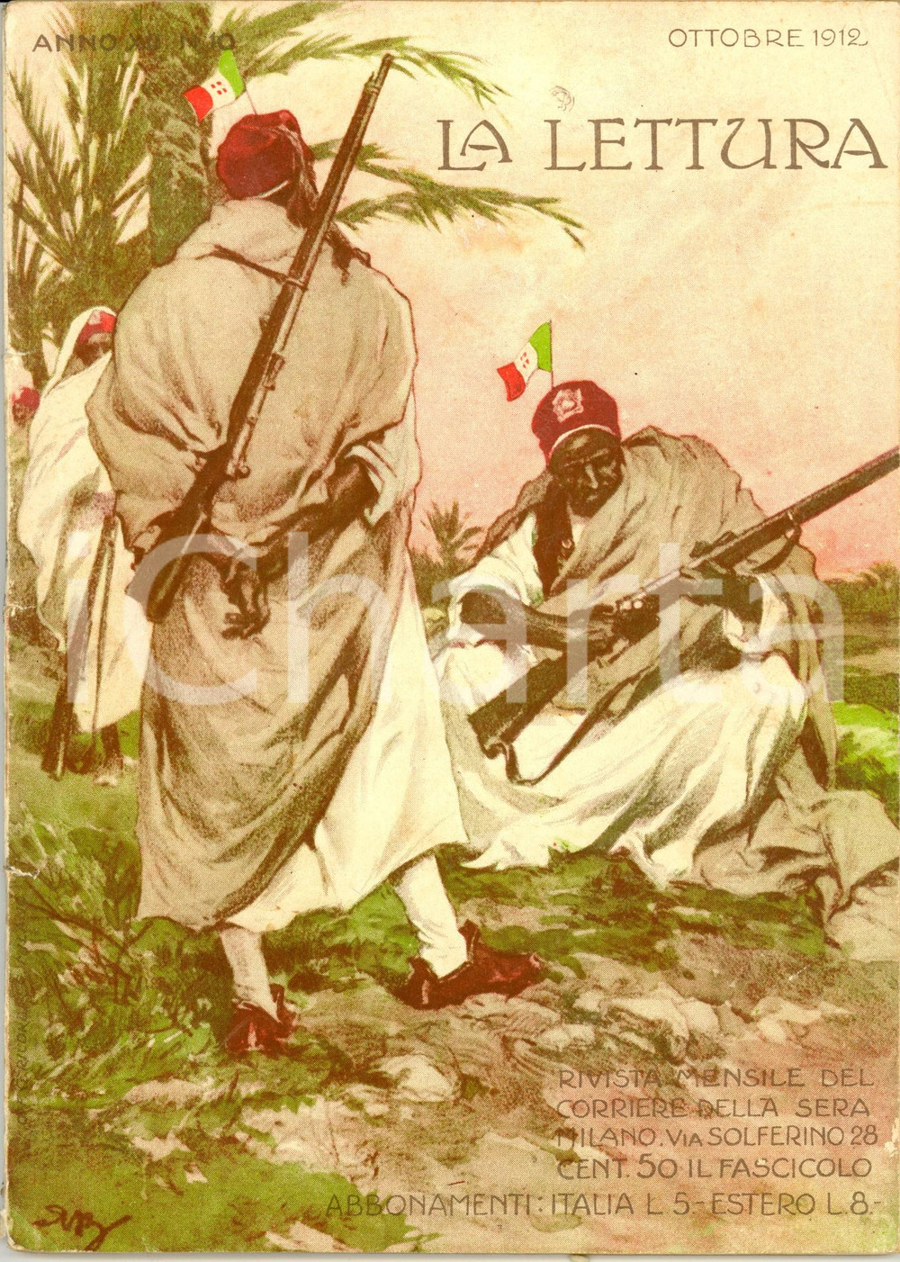 Giornale, rivista storica 1912 LA LETTURA La situazione della flotta italiana ILLUSTRATA Anno XII n° 10 1