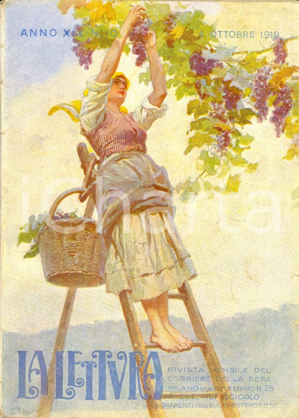 Giornale, rivista storica 1919 LA LETTURA Andrea CARNEGIE mago dell oro Anno XIX n°10 DANNEGGIATA 1