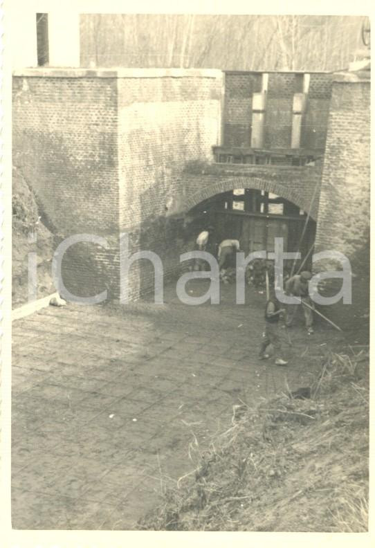 Fotografia d epoca originale 1956 ZINASCO PV Lavori in difesa del CANAROLO Impresa GALANDINI Foto 7x10 4 1