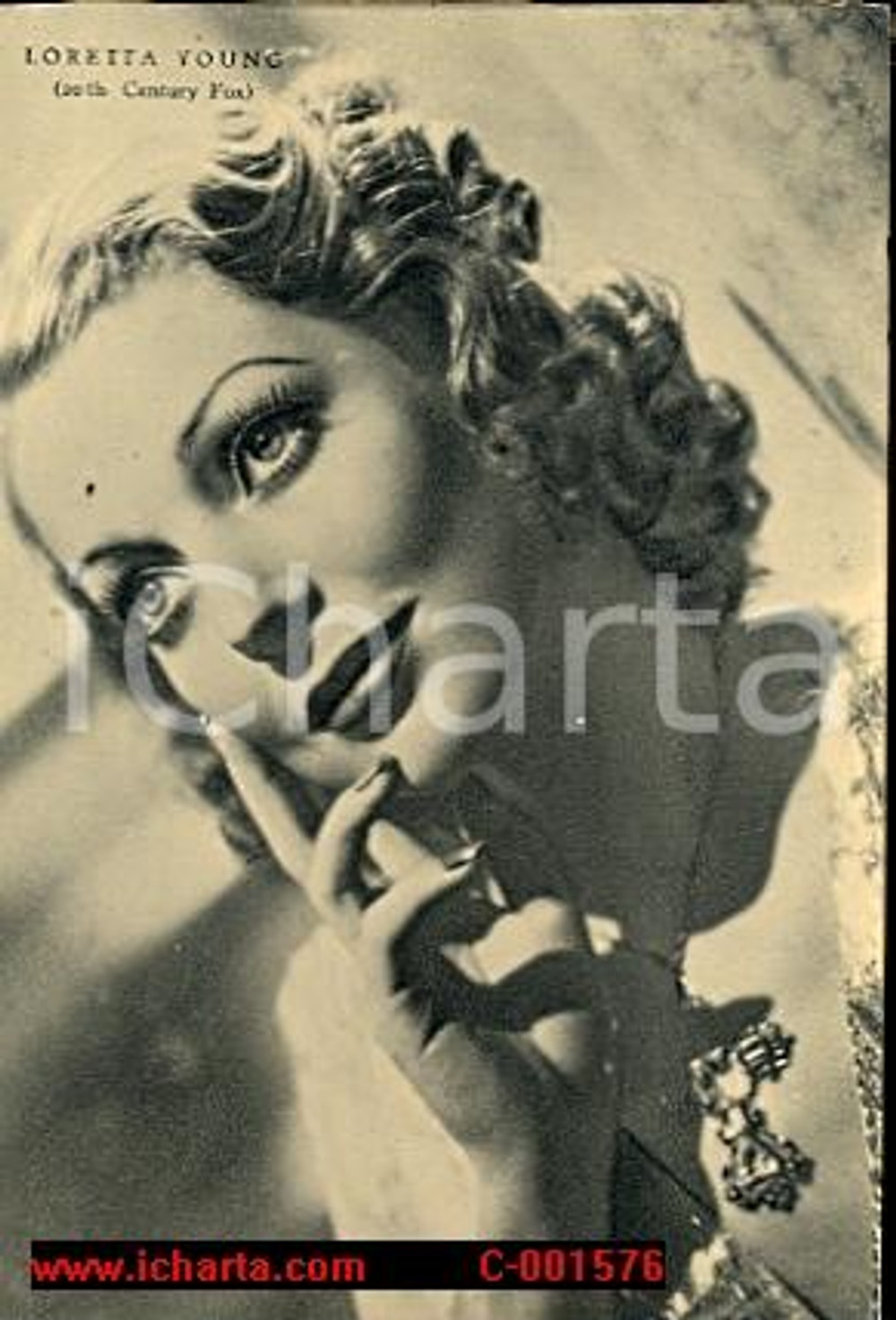 Cartolina originale da collezione 1938 Fotografia seriale LORETTA YOUNG Cartolina RIZZOLI 1