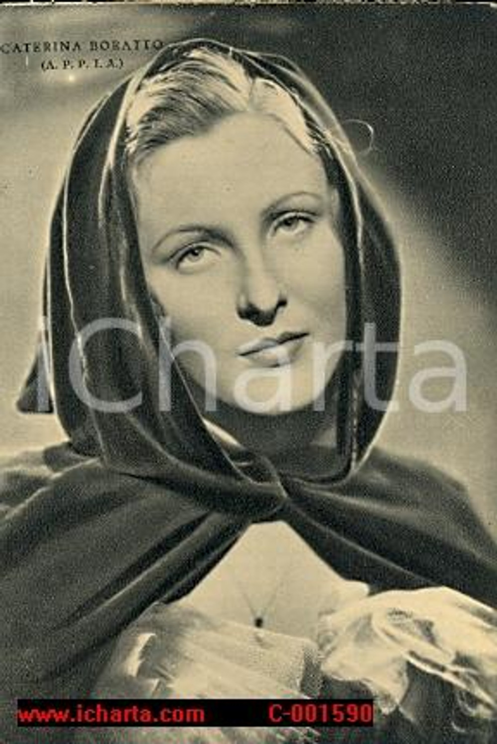 Cartolina originale da collezione 1938 CATERINA BORATTO Cartolina RIZZOLI FG NV 1