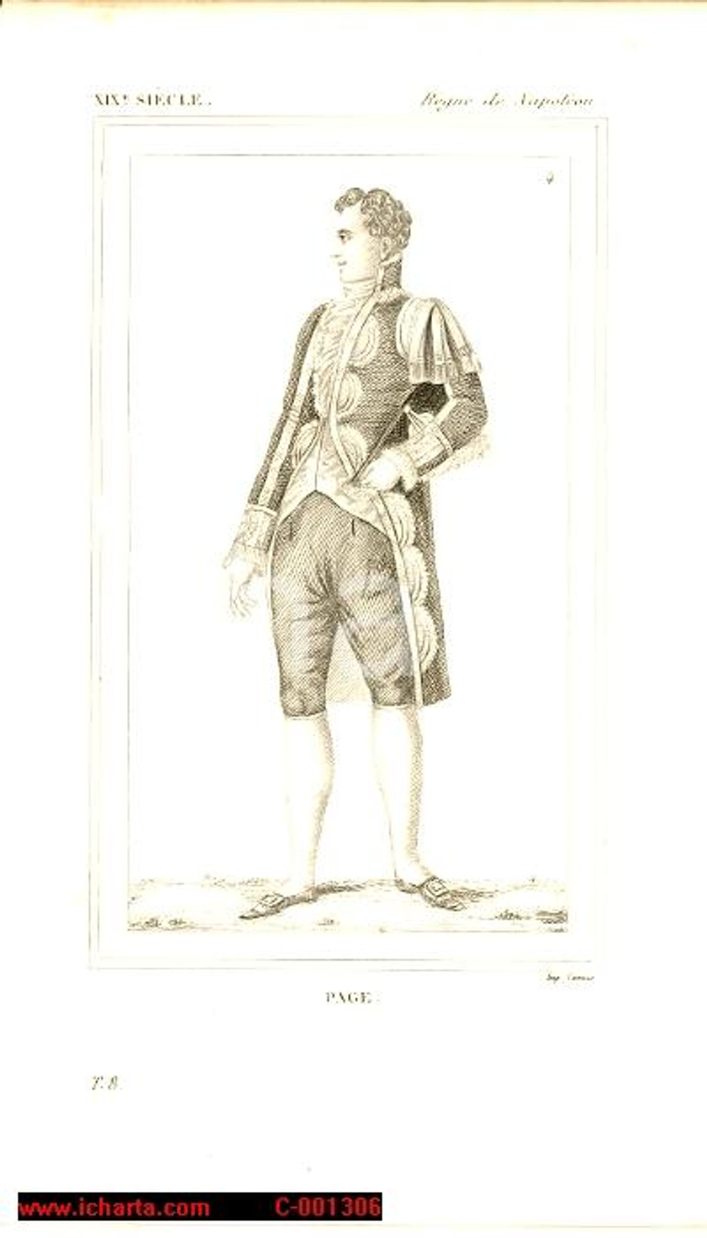 Stampa, bozzetto originale 1852 REGNE DE NAPOLEON Costume franÃ§ais - Page *Inc. CAMUS 1