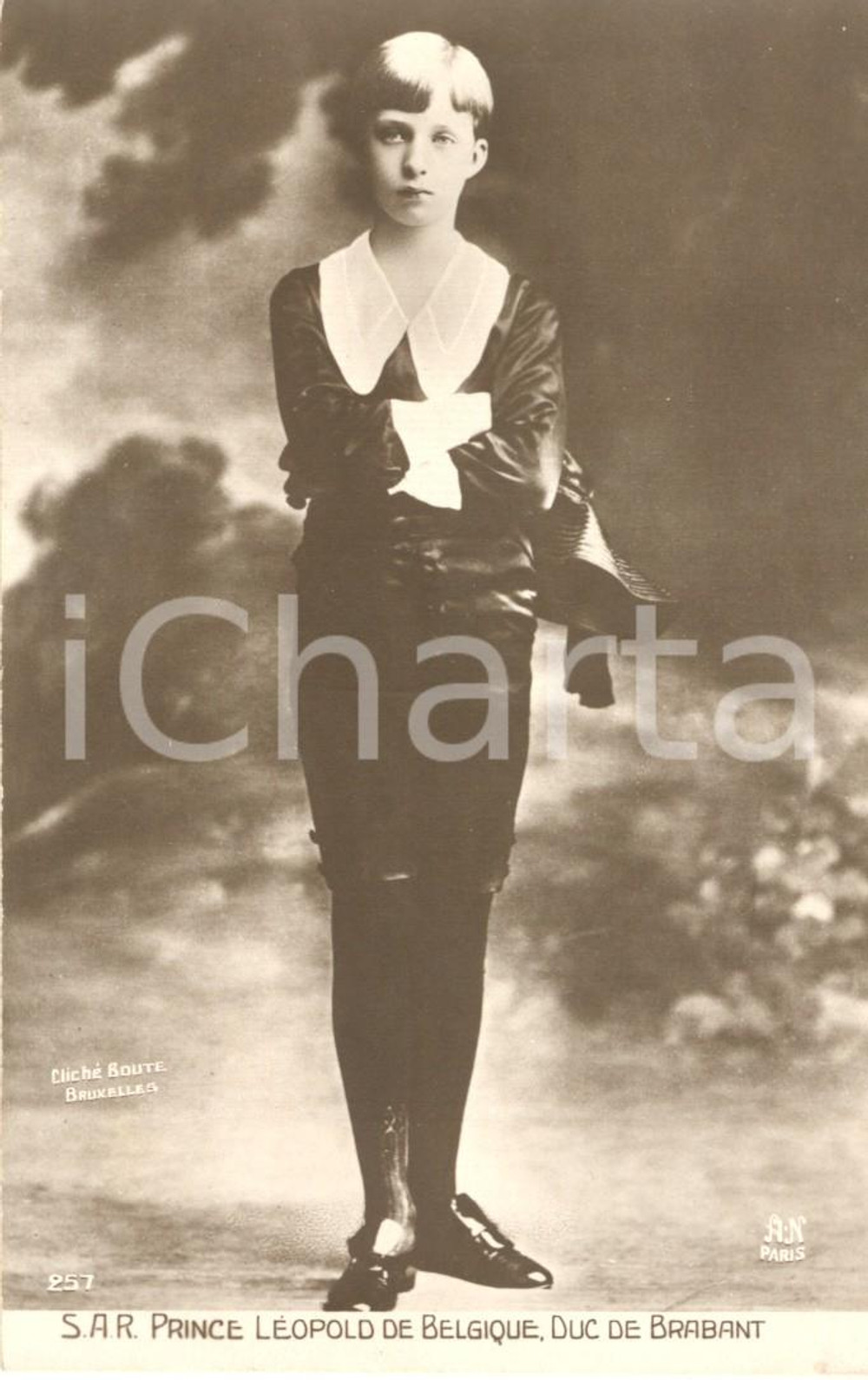Cartolina originale da collezione 1915 ca Portrait de LEOPOLD III DE BELGIQUE enfant *Carte postale FP NV 1