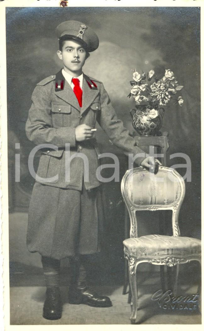 Fotografia d epoca originale 1940 ca CIVIDALE DEL FRIULI UD Ritratto di Amleto FONTANELLA in divisa Foto 1