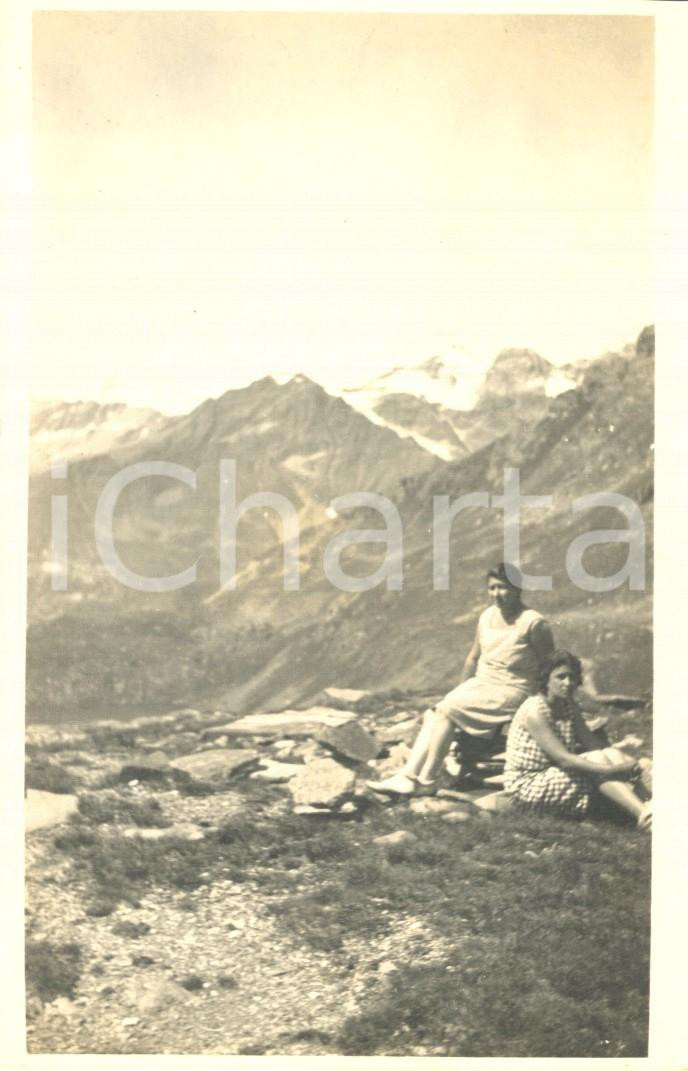 Fotografia d epoca originale 1929 VALTOURNANCHE AO Giovani escursioniste verso le CIME BIANCHE Fotografia 1
