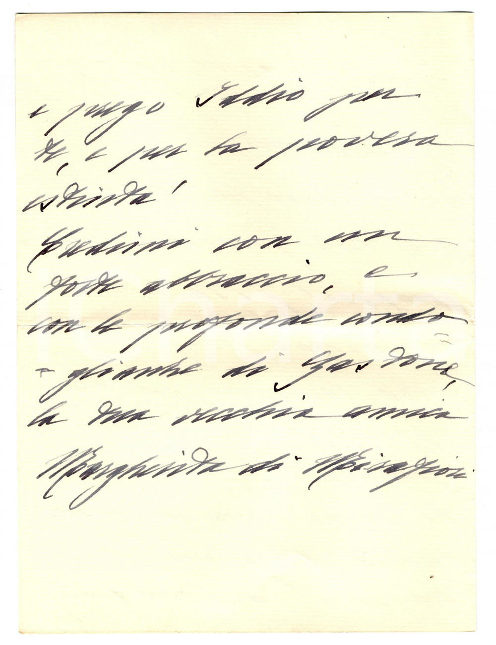 Autografo originale 1929 TORINO Lettera contessa Margherita BOASSO di MIRAFIORI *Autografo 1