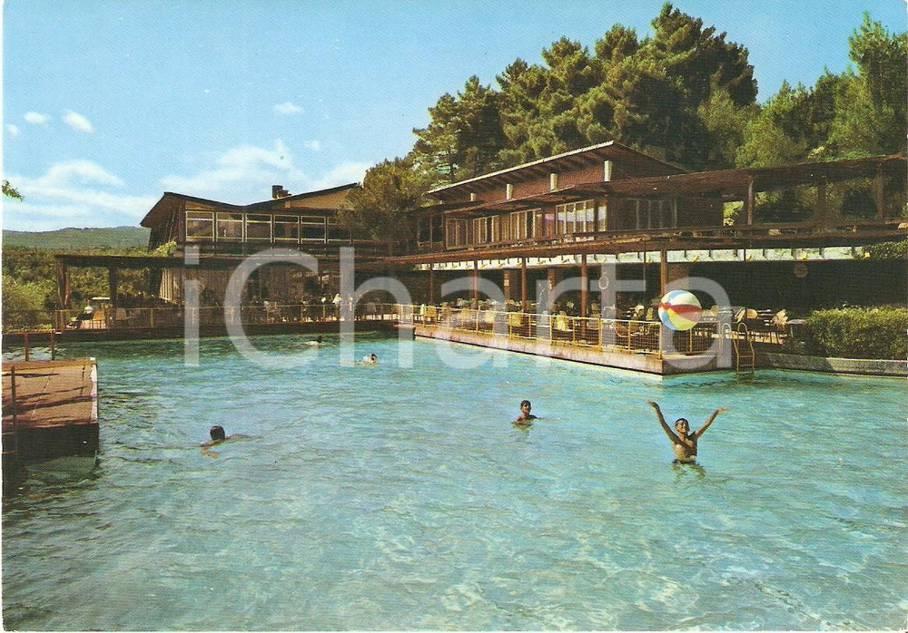 Cartolina originale da collezione 1970 ca MONTECATINI TERME PT Giochi nella piscina Le Panteraie Cartolina FG NV 1