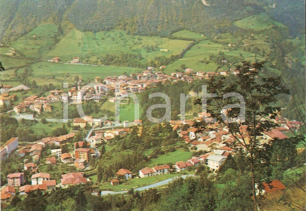 Cartolina originale da collezione 1973 SOVERE (BG) Panorama del paese *Cartolina FG VG 1