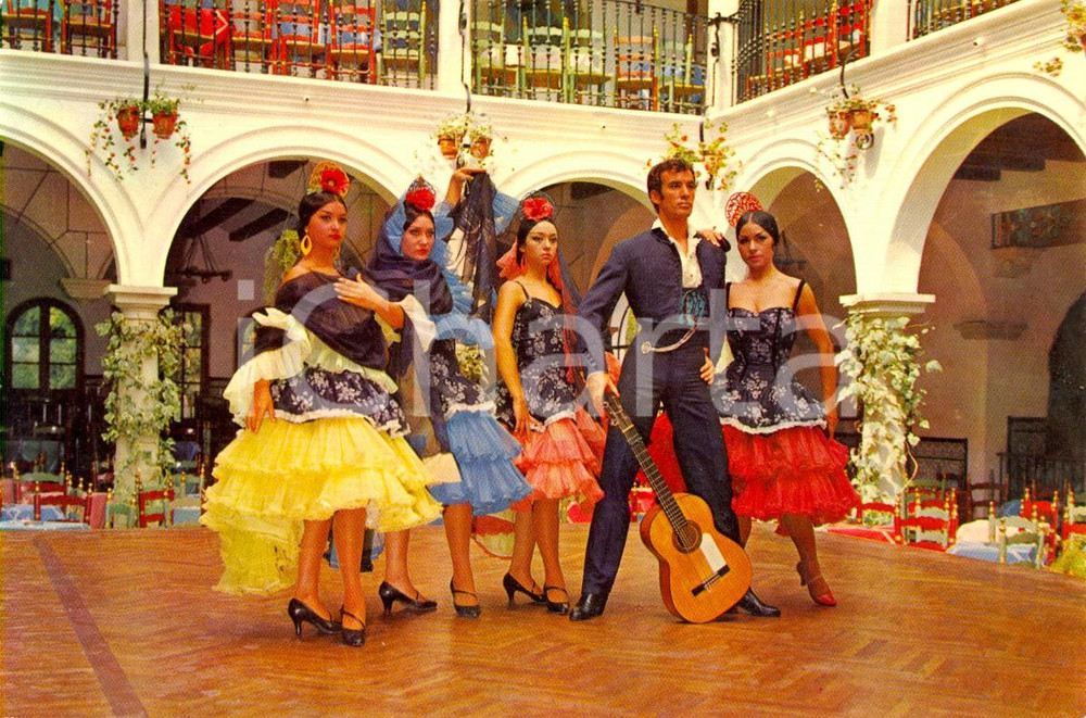 Cartolina originale da collezione 1964 BARCELLONA El Relicario  Danza las celosas de PACO LUCIO COSTUMI VINTAGE 1