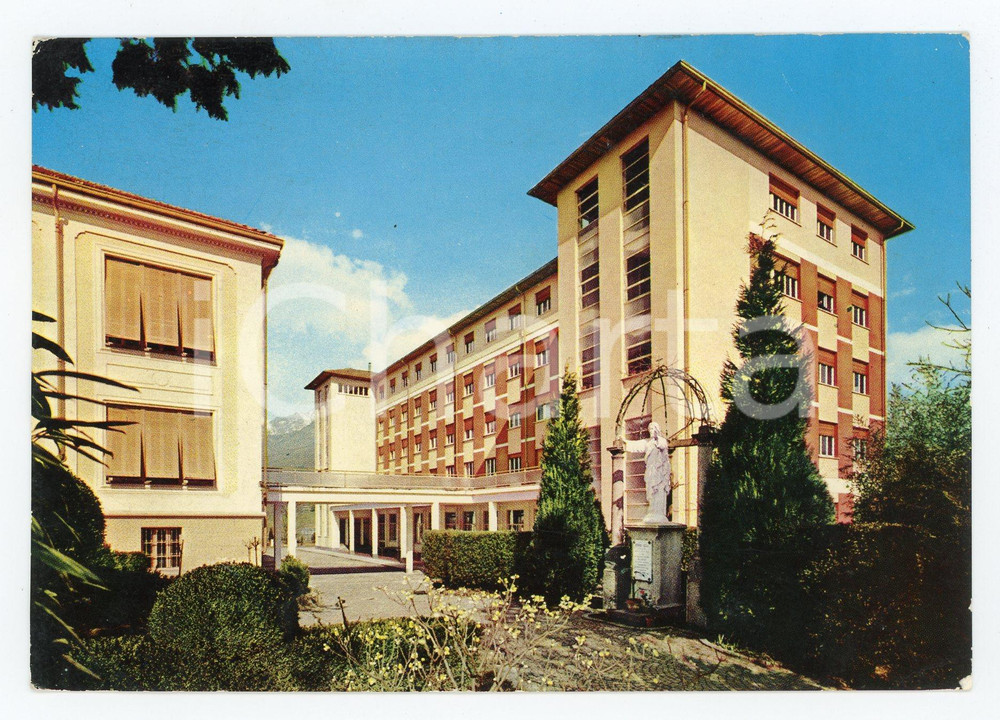 Cartolina originale da collezione 1970 ca MUZZANO (BI) Il giardino dell'Istituto Salesiano Cartolina VINTAGE FG VG 1