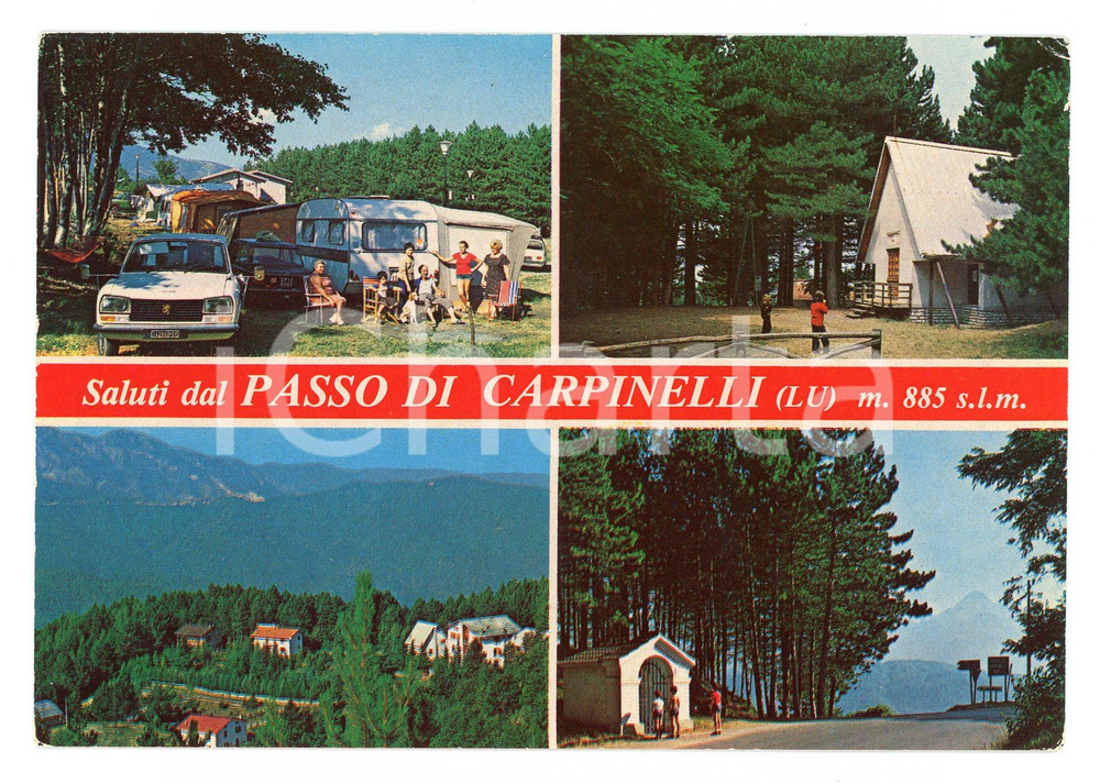 Cartolina originale da collezione 1970 ca PASSO DEI CARPINELLI LU Vedutine campeggio panorama Cartolina FG NV 1