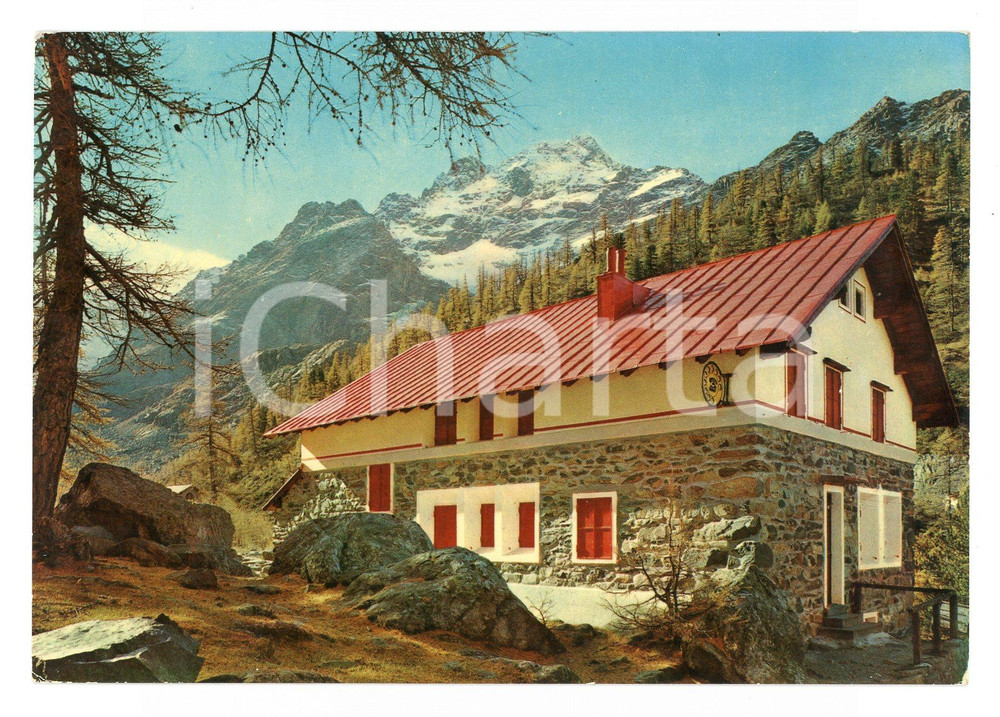 Cartolina originale da collezione 1980 CHIESA IN VALMALENCO (SO) Capanna PORRO Gruppo DISGRAZIA *Cartolina FG VG 1