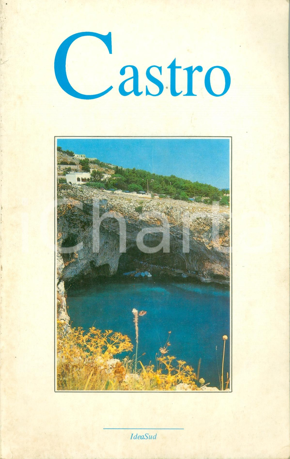 Materiale pubblicitario d’epoca 1990 CASTRO (LE) Turismo SALENTO Mare per l'uomo al cento per cento ILLUSTRATO 1