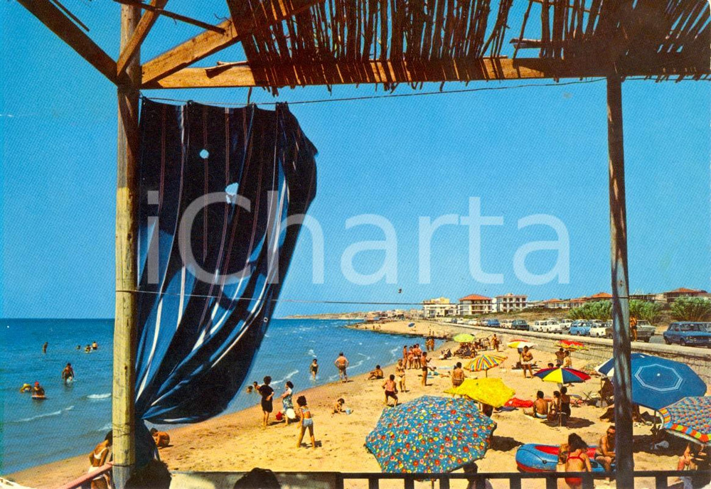 Cartolina originale da collezione 1972 RAGUSA Veduta spiaggia in frazione MARINA DI RAGUSA *Cartolina VINTAGE 1
