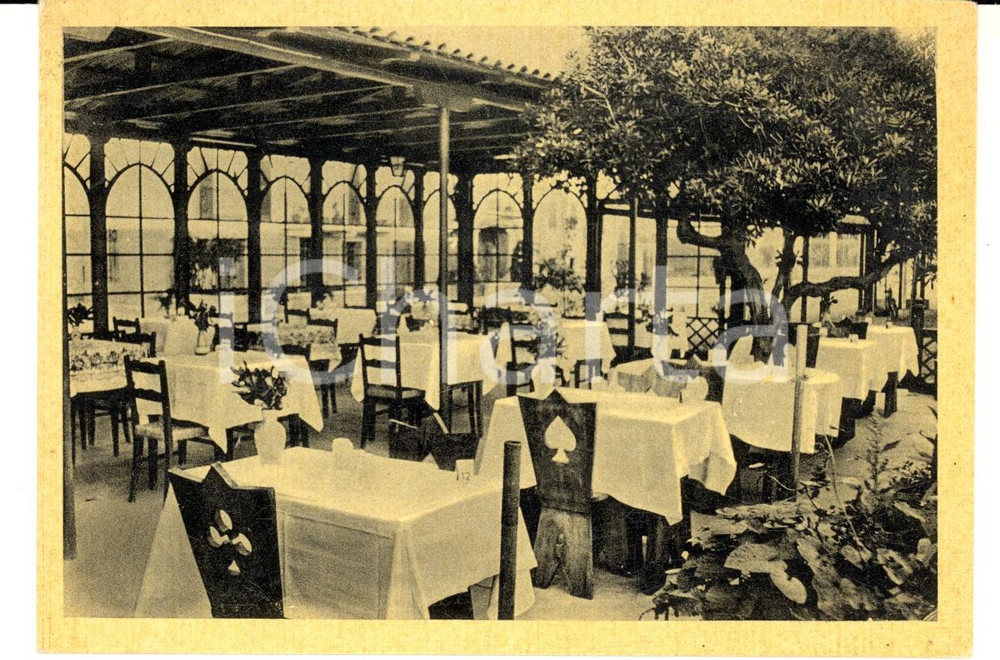 Cartolina originale da collezione 1950 ca ARENZANO (GE) Ristorante LE CASCINE Terrazza grande a mare *Cartolina FG 1