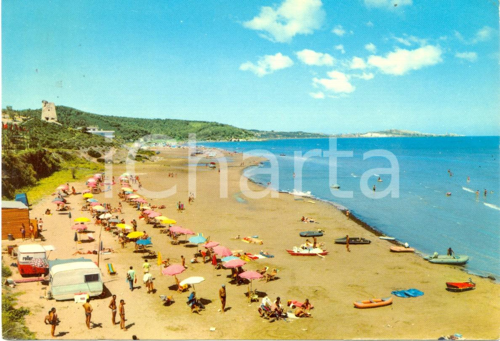 Cartolina originale da collezione 1970 VIESTE (FG) Spiaggia GATTARELLA riviera PORTONUOVO *Cartolina VINTAGE FG VG 1