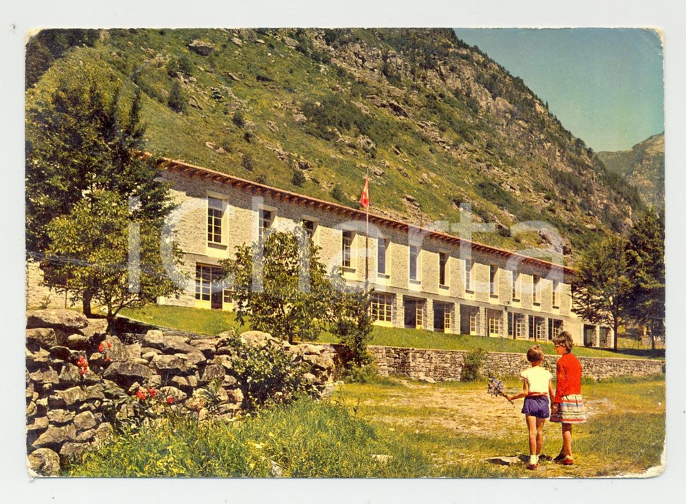 Cartolina originale da collezione 1963 SONOGNO SVIZZERA Colonia SANT'ANGELO in VAL VERZASCA Cartolina DANNEGGIATA 1