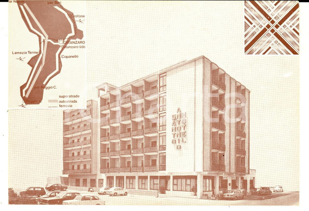 Cartolina originale da collezione 1972 CATANZARO Hotel SANT ANTONIO Cartolina pubblicitaria FG NV 1