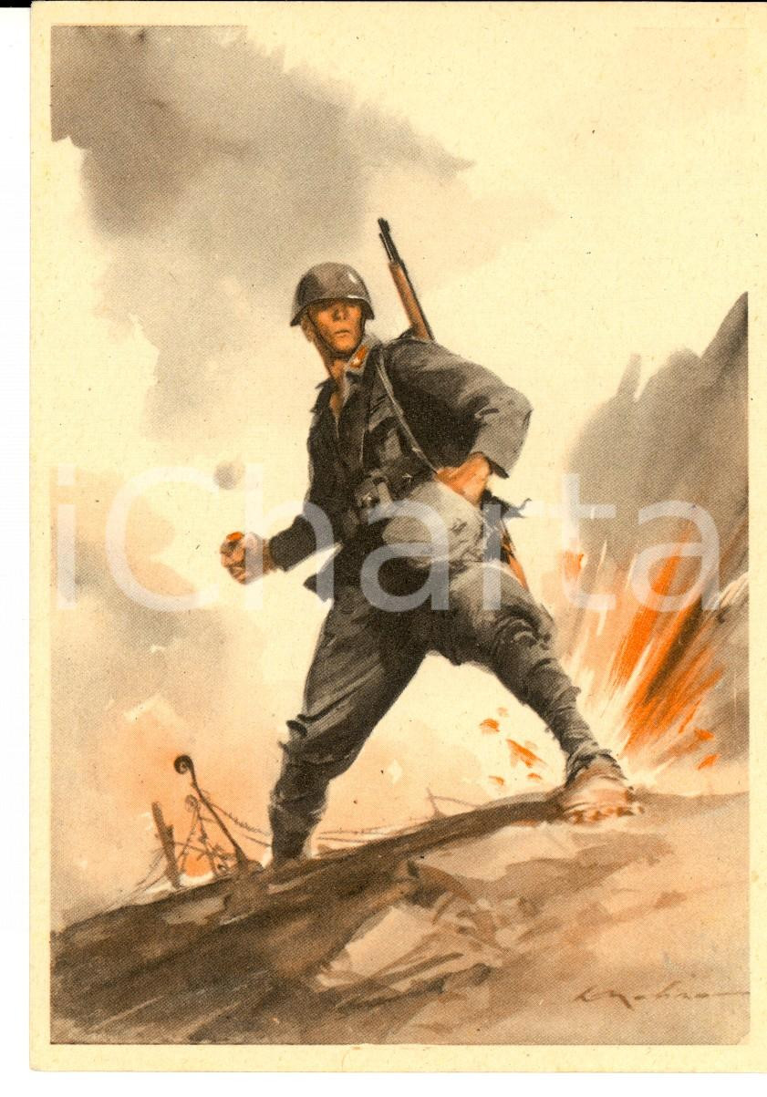 Cartolina originale da collezione 1941 REGIO ESERCITO Cartolina postale granatiere Stampa già PIZZI & PIZIO FG NV 1