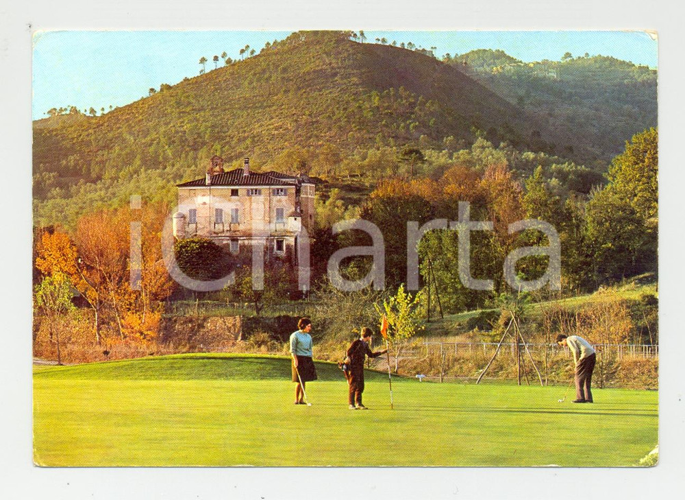 Cartolina originale da collezione 1972 ALASSIO Golf Club Garlenda FG VG ANIMATA 1