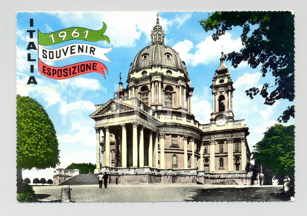 Cartolina originale da collezione 1975 ca TORINO Basilica di SUPERGA  Expo ITALIA   61 Cartolina postale FG NV 1