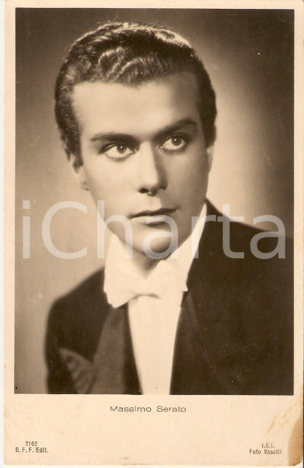 Cartolina originale da collezione 1941 CINEMA Attore Massimo SERATO Ritratto con smocking Cartolina FP NV 1