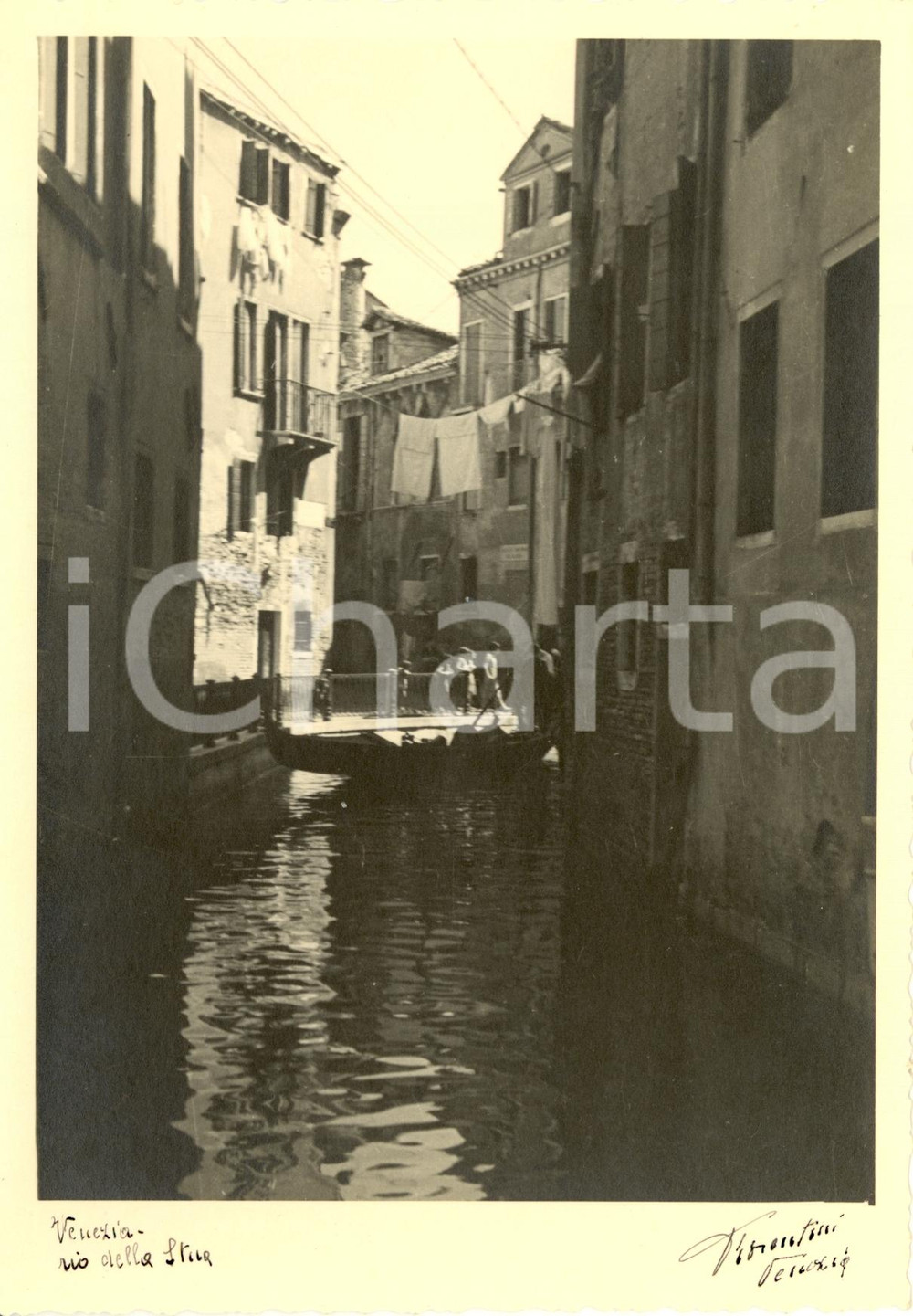 Cartolina originale da collezione 1941 VENEZIA Rio della STUA - Immagine FIORENTINI *Cartolina FG NV 1