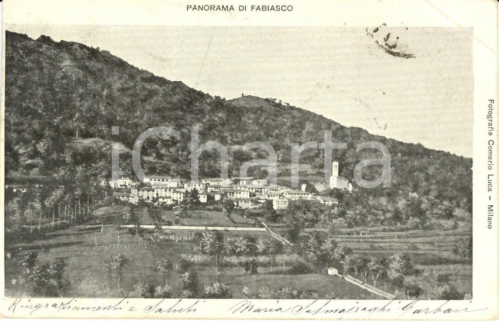 Cartolina originale da collezione 1902 CUGLIATE FABIASCO VA Veduta del paese Cartolina postale FP VG 1